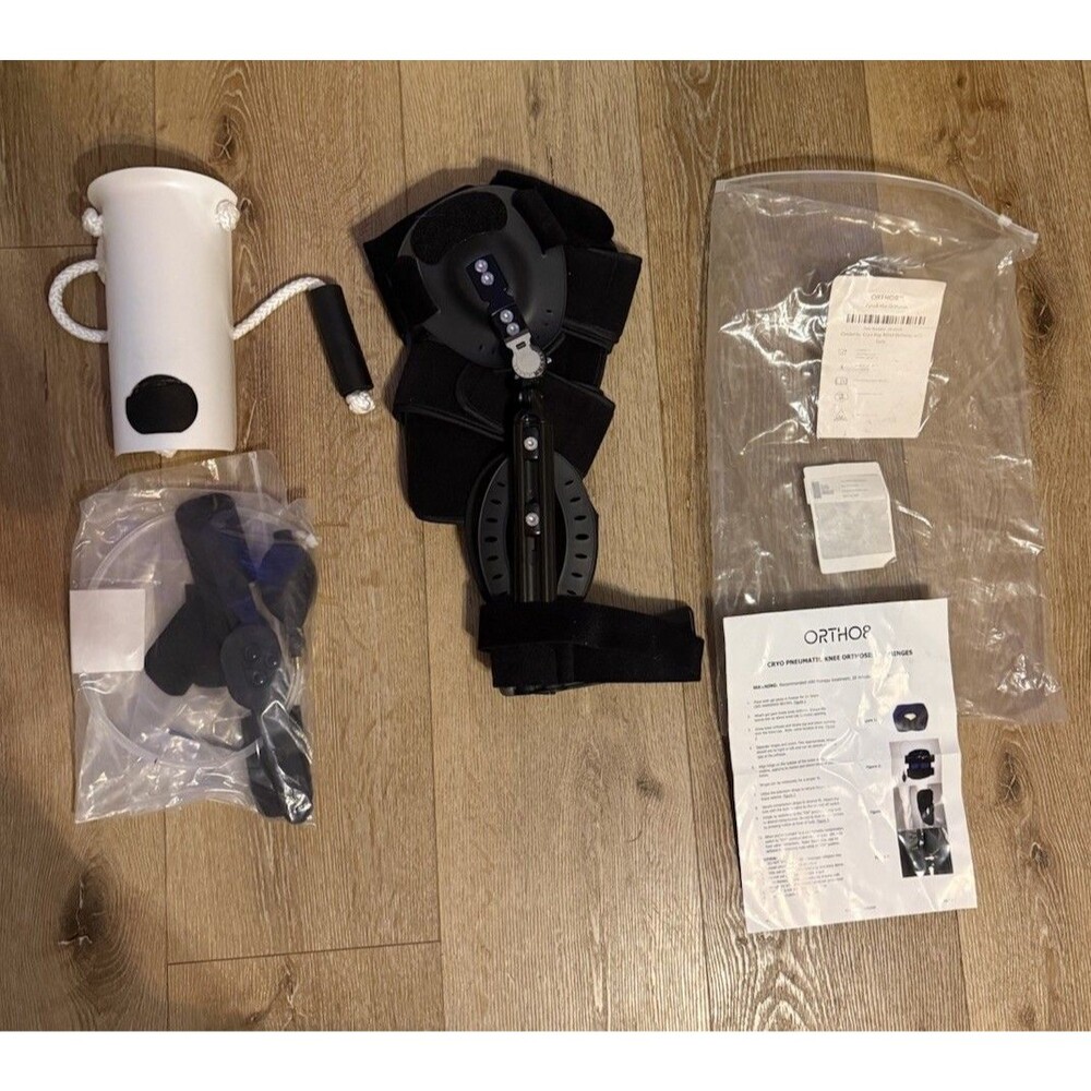 NEW ORTHO8 Cryo Pneumatic Knee Orthosis Brace w/ ROM Hinges